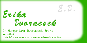 erika dvoracsek business card